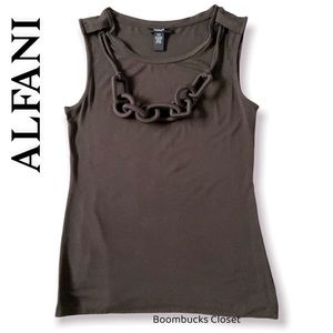 Like New Alfani Tank Top with removable necklace Small Petite